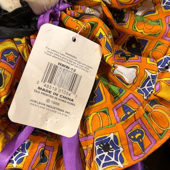 1998 Joelson Industries Plush Halloween Holiday Home Decor VTG Calico Yarn - Picture 2 of 11